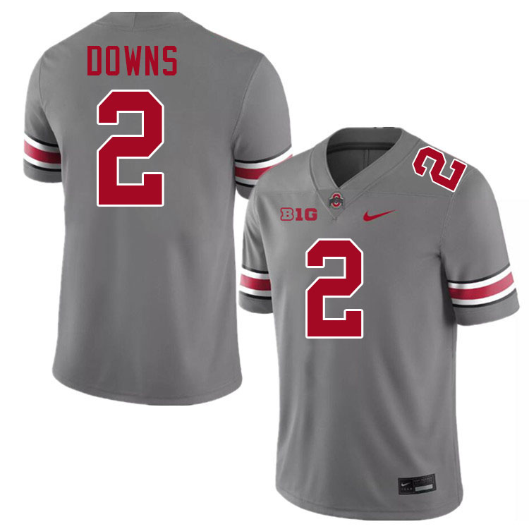 Ohio State Buckeyes Caleb Downs Men's's #2 Authentic Grey College Football Jersey 2404UJJU0